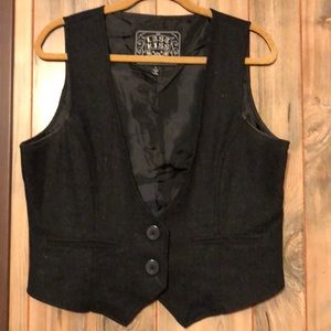 2 button wool vest